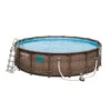 Piscine Tubulaire Ronde Bestway Power Steel Swim Vista Series 4,88x ↕1,22m Aspect Rotin Marron -Poolify Shop piscine tubulaire bestway power steel vista series 488x 122m